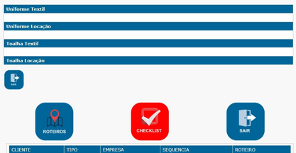 Tela de Roteiro de Entrega do Aplicativo (exemplo)